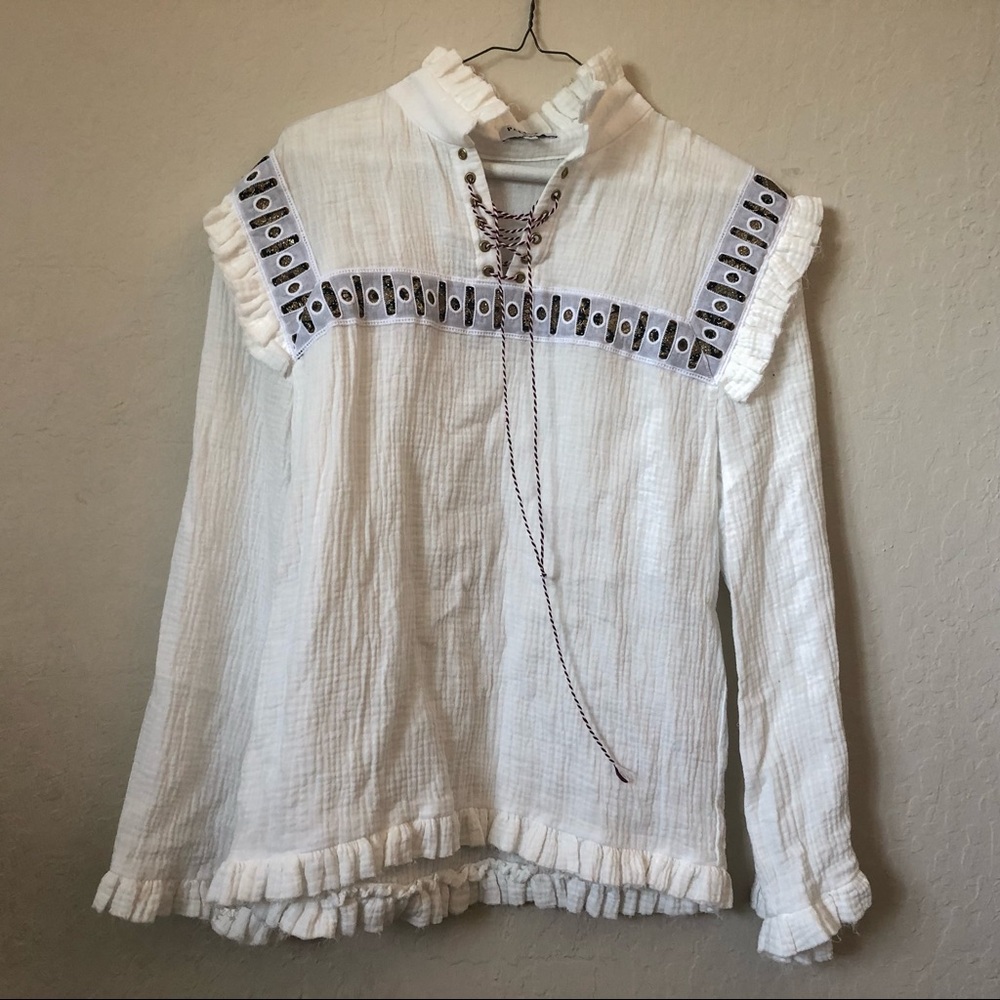 Palomo Spain baroque renaissance white blouse